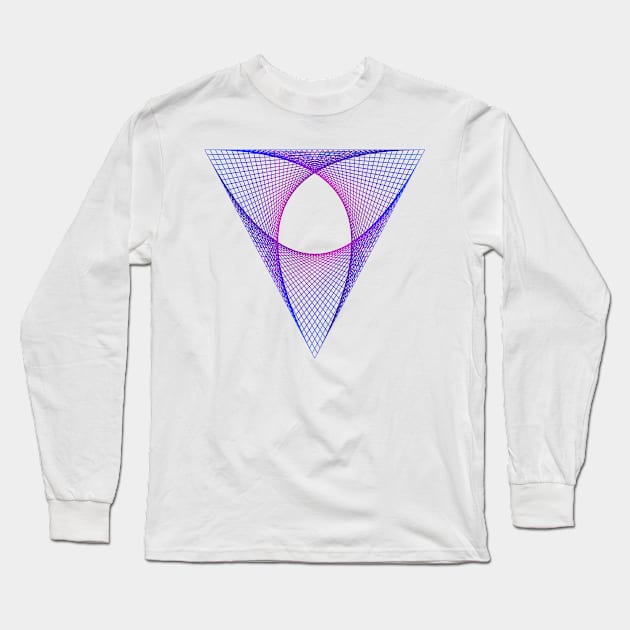 Abstract Geometric Shape Triangle Neon Color Long Sleeve T-Shirt by ddtk